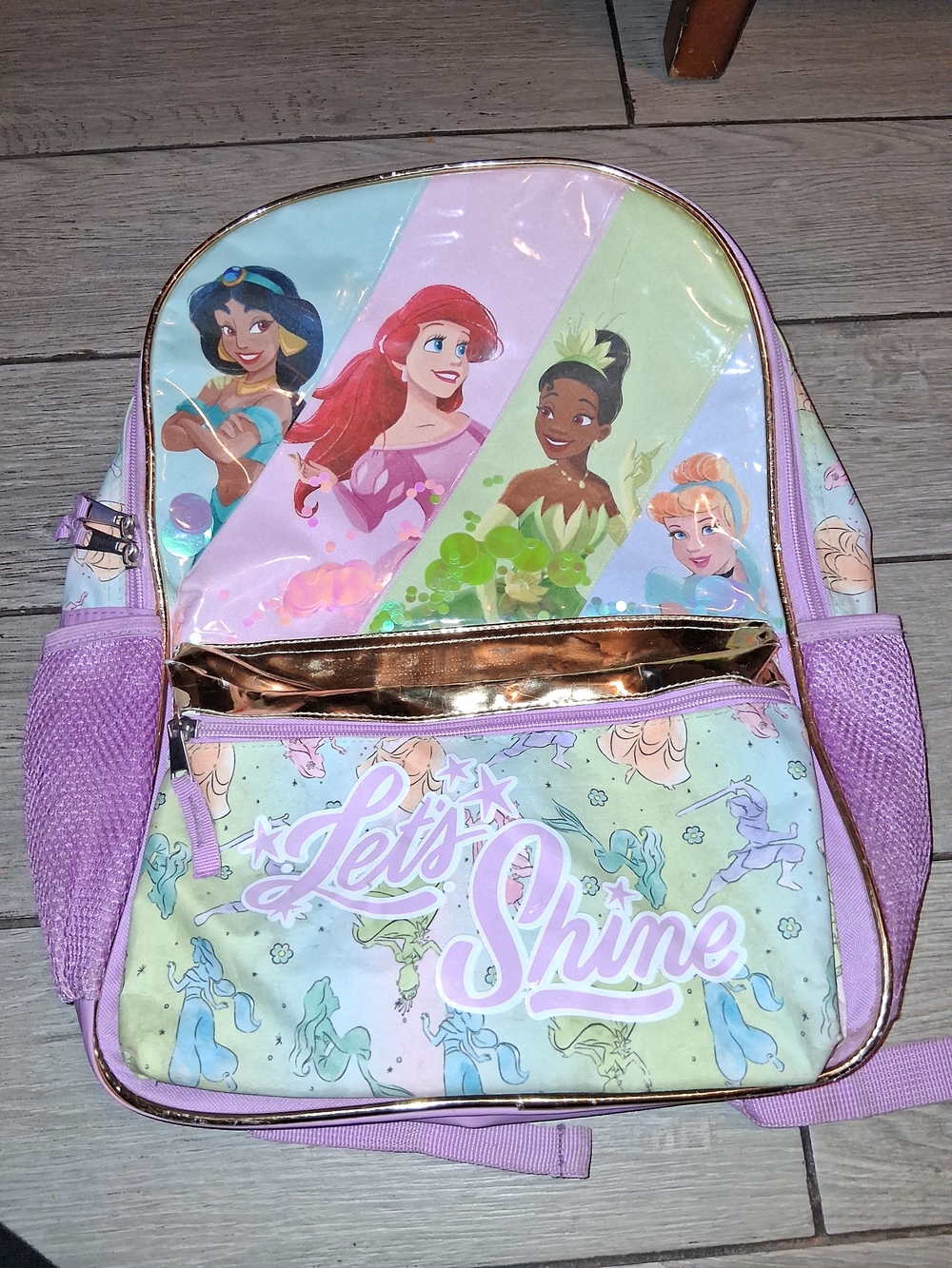Disney Princess Kids Backpack - Pink, Lavender, Mint